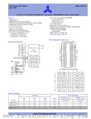 AS6UA25617-BC datasheet pdf Alliance Semiconductor