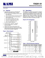 FS6261-01 datasheet pdf AMI Semiconductor