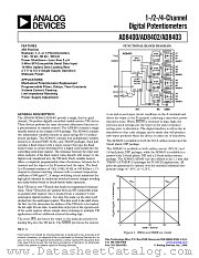 AD8400ARU1-REEL datasheet pdf Analog Devices