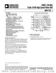 ADV7123KST240 datasheet pdf Analog Devices