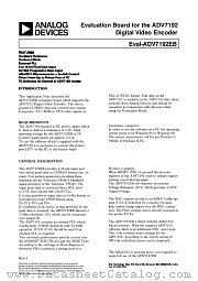 EVAL-ADV7192EB datasheet pdf Analog Devices