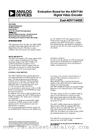 EVAL-ADV7194EB datasheet pdf Analog Devices