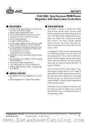 AIC1571-CS datasheet pdf Analog Integrations Corporation