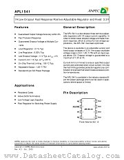 APL1541-33KC-TR datasheet pdf ANPEC Electronics Corporation