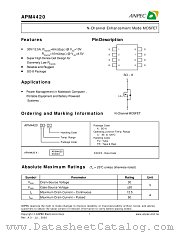 APM4420KC-TR datasheet pdf ANPEC Electronics Corporation