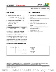 APU0065YE-TY datasheet pdf ANPEC Electronics Corporation
