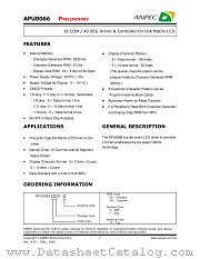 APU0066-001YE-TY datasheet pdf ANPEC Electronics Corporation