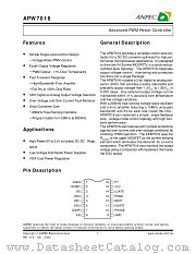 APW7016KC-TR datasheet pdf ANPEC Electronics Corporation