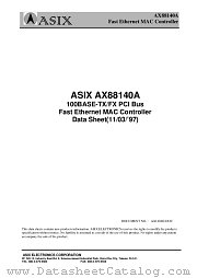 AX88140A datasheet pdf ASIX Electronics Corporation