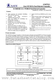 AX88790L datasheet pdf ASIX Electronics Corporation