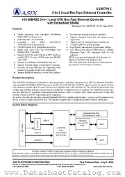 AX88796L datasheet pdf ASIX Electronics Corporation
