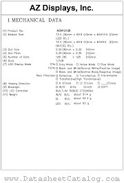 AGM1212B-NEGBH-T datasheet pdf AZ Displays