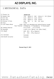 AGM2416A-REFBS-T datasheet pdf AZ Displays