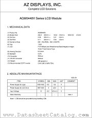 AGM6448V-NC-FBD-T datasheet pdf AZ Displays