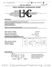 AA113 datasheet pdf BKC International Electronics