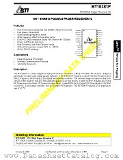 BT10381P datasheet pdf BTI BethelTronix