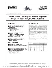 REG1117A-2.5 datasheet pdf Burr Brown