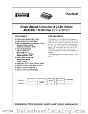 PCM1800E_2K datasheet pdf Burr Brown