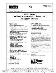 PCM2702E_2K datasheet pdf Burr Brown