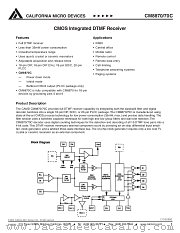 CM8870P datasheet pdf California Micro Devices Corp