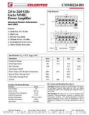 CMM0224-BD datasheet pdf CELERITEK