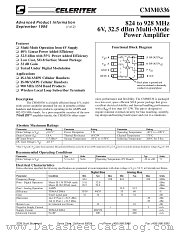 CMM0336-AK-000T datasheet pdf CELERITEK
