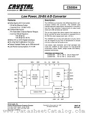 CS5504-BS datasheet pdf Cirrus Logic