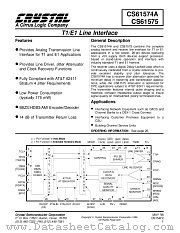 CS61574A-IL1 datasheet pdf Cirrus Logic