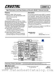 CS89712-CB datasheet pdf Cirrus Logic