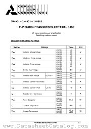 2N4901 datasheet pdf Comset Semiconductors