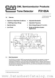 FX105AD4 datasheet pdf CONSUMER MICROCIRCUITS LIMITED