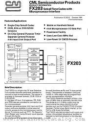 FX203LG datasheet pdf CONSUMER MICROCIRCUITS LIMITED