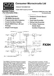 FX204LH datasheet pdf CONSUMER MICROCIRCUITS LIMITED