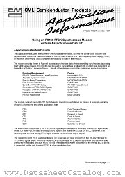 FX365J datasheet pdf CONSUMER MICROCIRCUITS LIMITED
