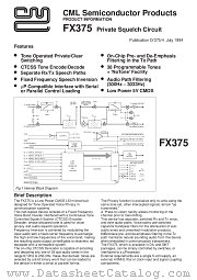 FX375LG datasheet pdf CONSUMER MICROCIRCUITS LIMITED