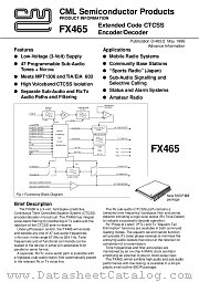 FX465D5 datasheet pdf CONSUMER MICROCIRCUITS LIMITED