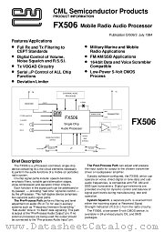 FX506LG datasheet pdf CONSUMER MICROCIRCUITS LIMITED