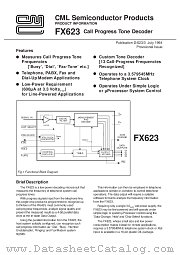 FX623P datasheet pdf CONSUMER MICROCIRCUITS LIMITED