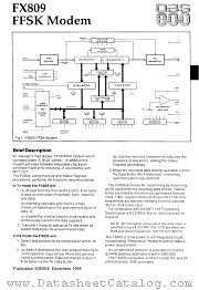 FX809J datasheet pdf CONSUMER MICROCIRCUITS LIMITED
