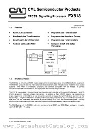 FX818D5 datasheet pdf CONSUMER MICROCIRCUITS LIMITED