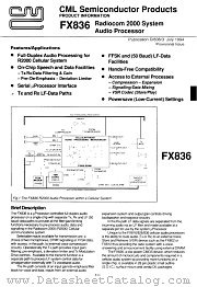 FX836J datasheet pdf CONSUMER MICROCIRCUITS LIMITED