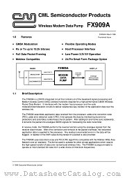 FX909AD5 datasheet pdf CONSUMER MICROCIRCUITS LIMITED