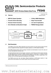 FX949L4 datasheet pdf CONSUMER MICROCIRCUITS LIMITED