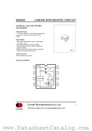 BA6220 datasheet pdf Contek Microelectronics