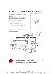 PC1353 datasheet pdf Contek Microelectronics