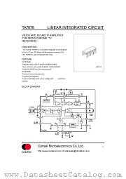 TA7678 datasheet pdf Contek Microelectronics
