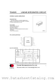 TEA2025 datasheet pdf Contek Microelectronics