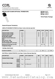 BC547 datasheet pdf Continental Device India Limited