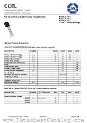BC557A datasheet pdf Continental Device India Limited