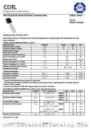CN651 datasheet pdf Continental Device India Limited